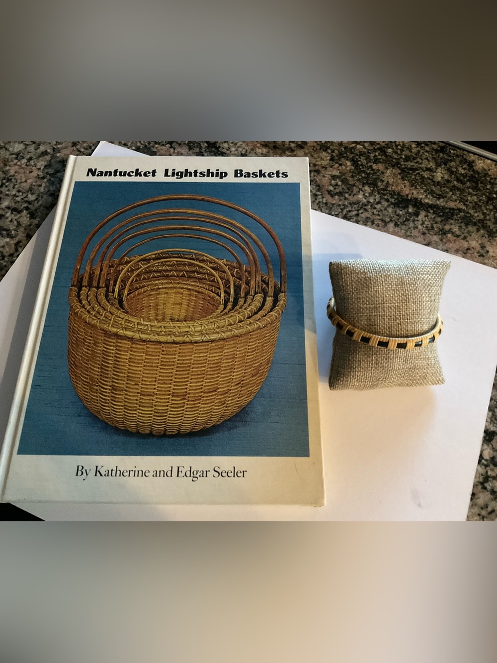 Woven Neutral Tone Bangle Bracelet by